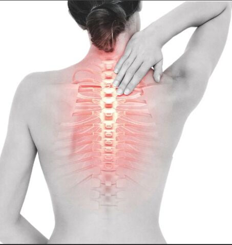 The chest region osteochondrosis