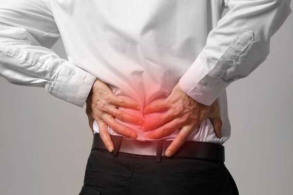 The lumbar region osteochondrosis